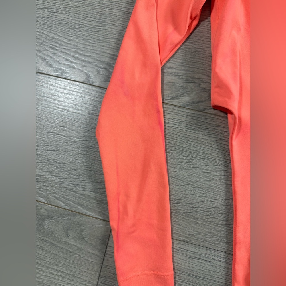 Oh polly High Cut Leg Orange Reflective Long Sleeve Bodysuit - Picture 5 of 13
